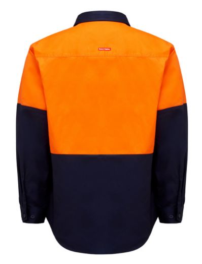Picture of Hard Yakka HIVIS L/SLV H/WEIGHT 2 TONE COTTON DRILL SHIRT